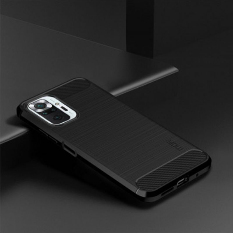 Cover Xiaomi Redmi Note 10 Pro Fibra Di Carbonio Spazzolata Mofi