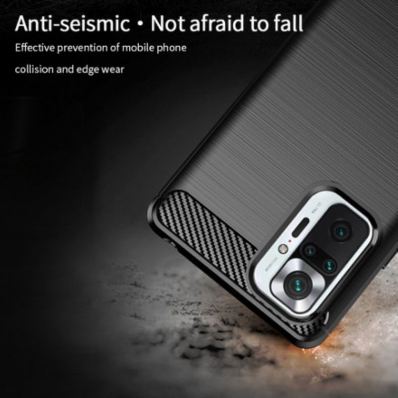 Cover Xiaomi Redmi Note 10 Pro Fibra Di Carbonio Spazzolata Mofi