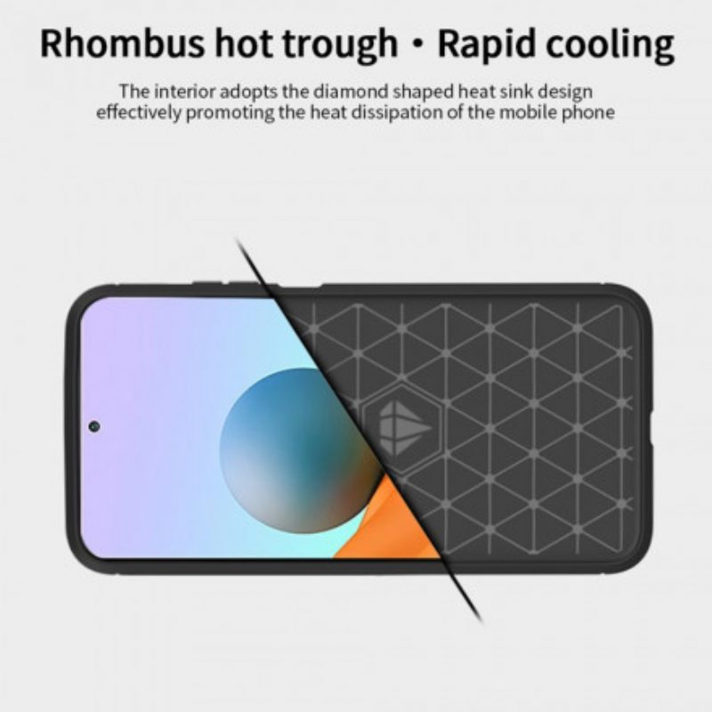 Cover Xiaomi Redmi Note 10 Pro Fibra Di Carbonio Spazzolata Mofi