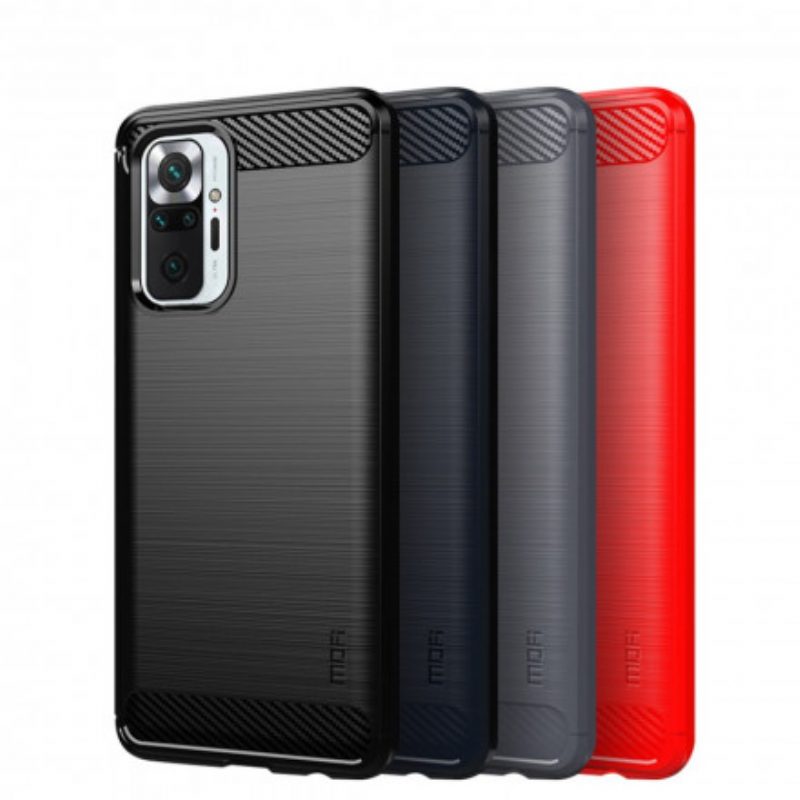 Cover Xiaomi Redmi Note 10 Pro Fibra Di Carbonio Spazzolata Mofi