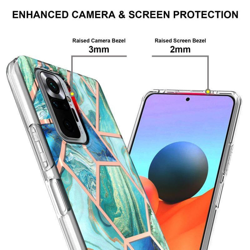 Cover Xiaomi Redmi Note 10 Pro Marmo Dalle Geometrie Intense