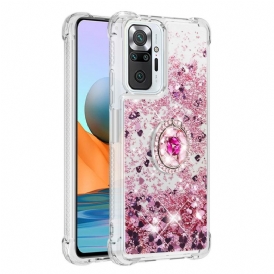 Cover Xiaomi Redmi Note 10 Pro Paillettes Con Supporto Ad Anello