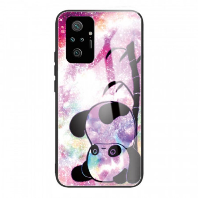 Cover Xiaomi Redmi Note 10 Pro Panda E Vetro Temperato Di Bambù