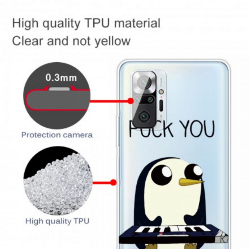 Cover Xiaomi Redmi Note 10 Pro Pinguino. Vaffanculo