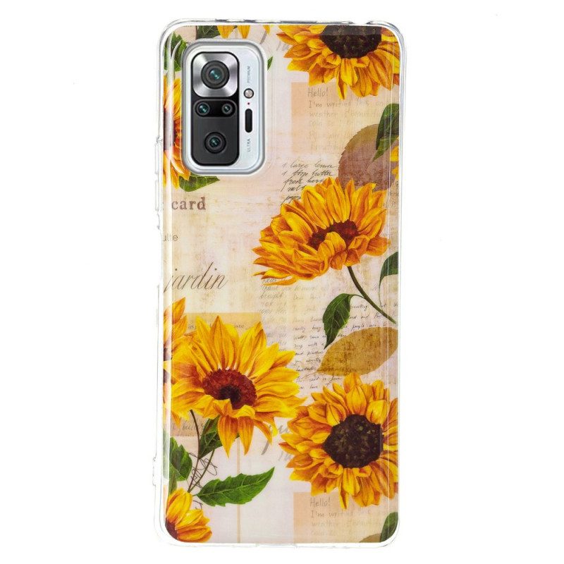 Cover Xiaomi Redmi Note 10 Pro Serie Di Fiori Fluorescenti