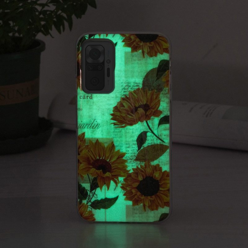 Cover Xiaomi Redmi Note 10 Pro Serie Di Fiori Fluorescenti