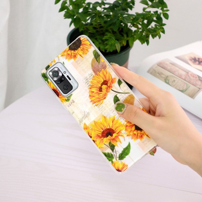 Cover Xiaomi Redmi Note 10 Pro Serie Di Fiori Fluorescenti