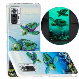 Cover Xiaomi Redmi Note 10 Pro Tartarughe Fluorescenti