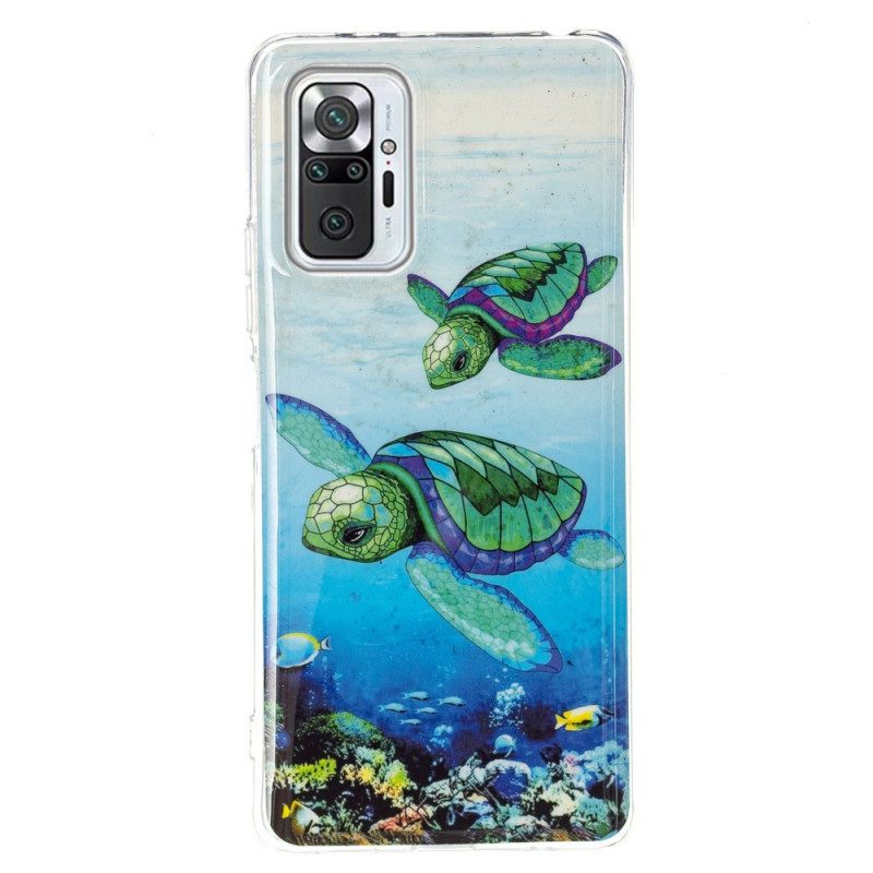 Cover Xiaomi Redmi Note 10 Pro Tartarughe Fluorescenti