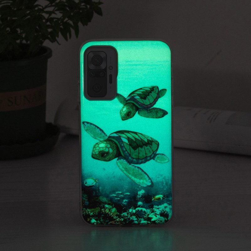 Cover Xiaomi Redmi Note 10 Pro Tartarughe Fluorescenti