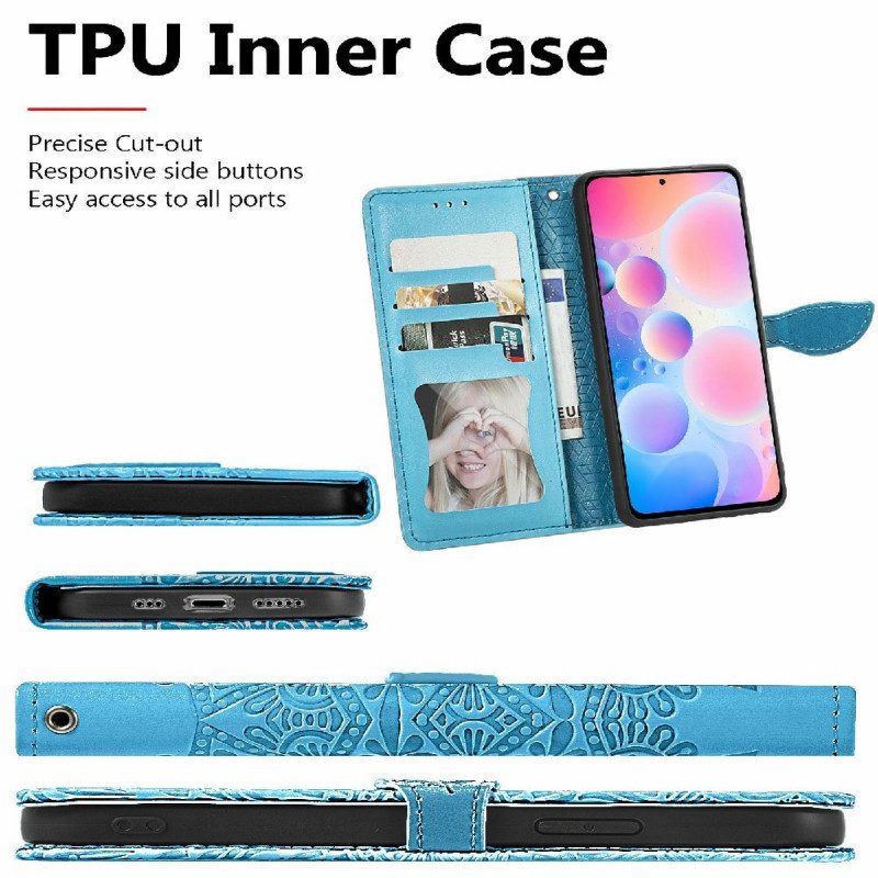 Custodia A Portafoglio Xiaomi Redmi Note 10 Pro Foglie Tribali