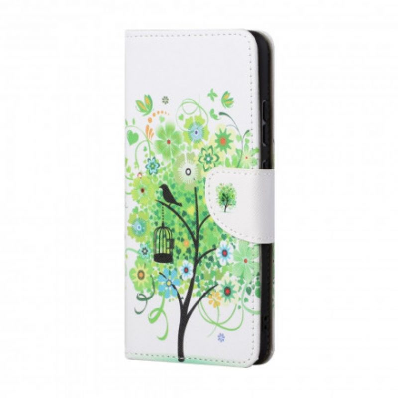 Custodia in pelle Xiaomi Redmi Note 10 Pro Albero Verde