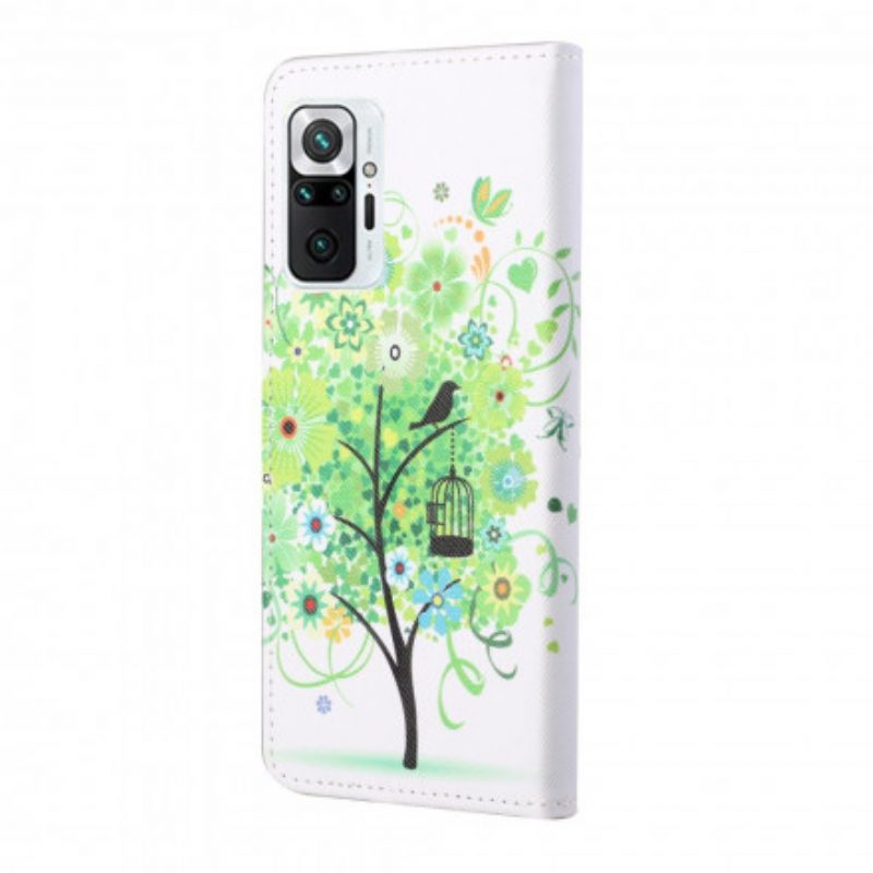 Custodia in pelle Xiaomi Redmi Note 10 Pro Albero Verde