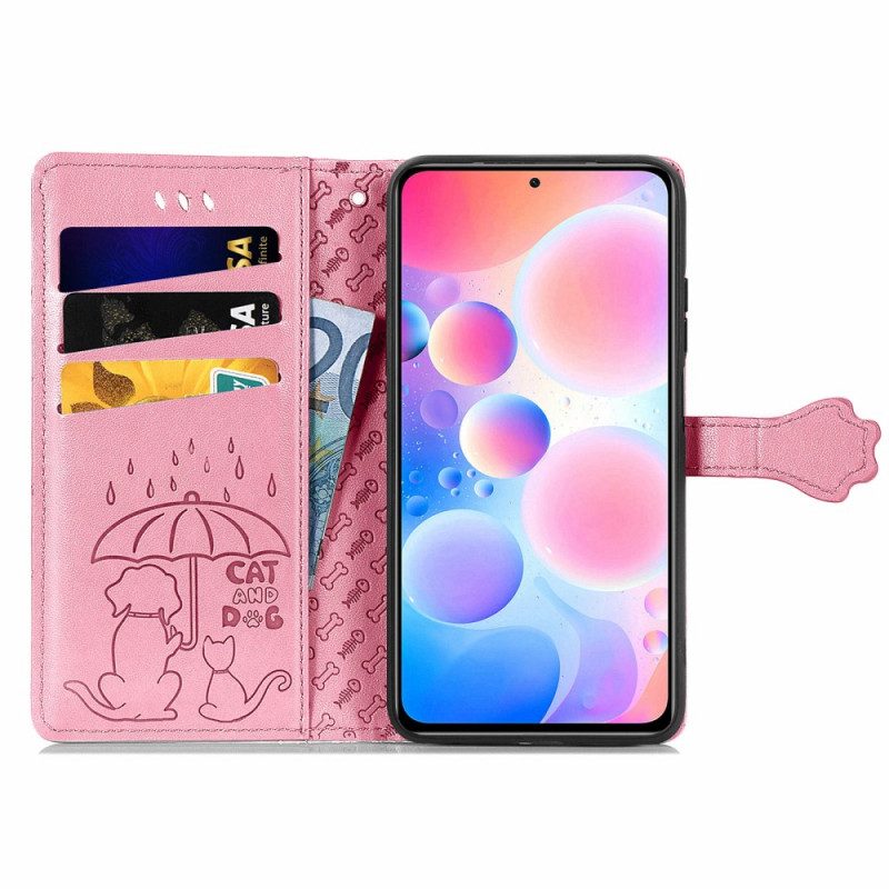 Custodia in pelle Xiaomi Redmi Note 10 Pro Animali Animati