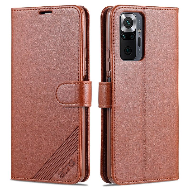 Custodia in pelle Xiaomi Redmi Note 10 Pro Azns Ecopelle