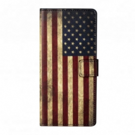 Custodia in pelle Xiaomi Redmi Note 10 Pro Bandiera Americana