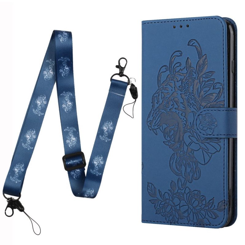 Custodia in pelle Xiaomi Redmi Note 10 Pro Barocco Strappy Tiger