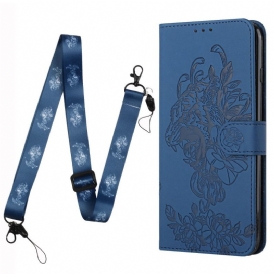 Custodia in pelle Xiaomi Redmi Note 10 Pro Barocco Strappy Tiger