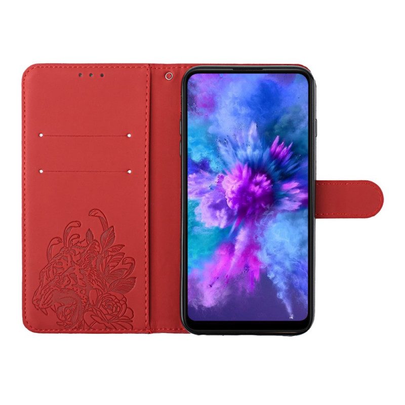 Custodia in pelle Xiaomi Redmi Note 10 Pro Barocco Strappy Tiger