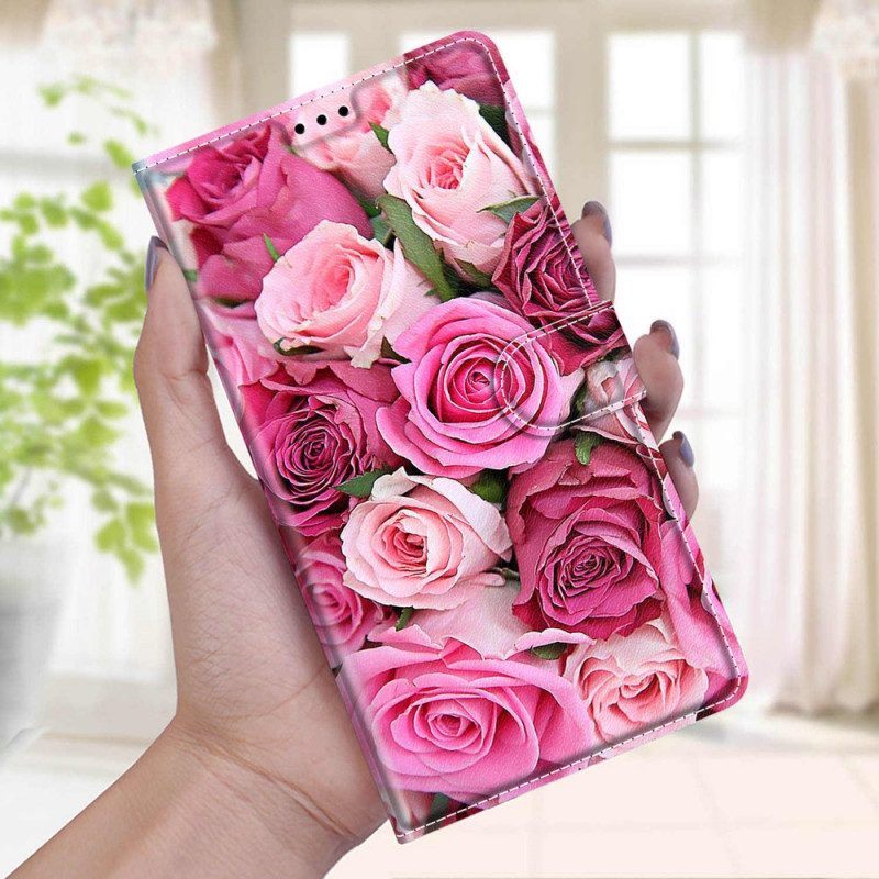 Custodia in pelle Xiaomi Redmi Note 10 Pro Cinturino Rose