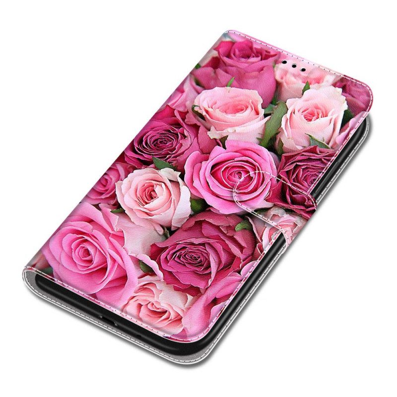 Custodia in pelle Xiaomi Redmi Note 10 Pro Cinturino Rose