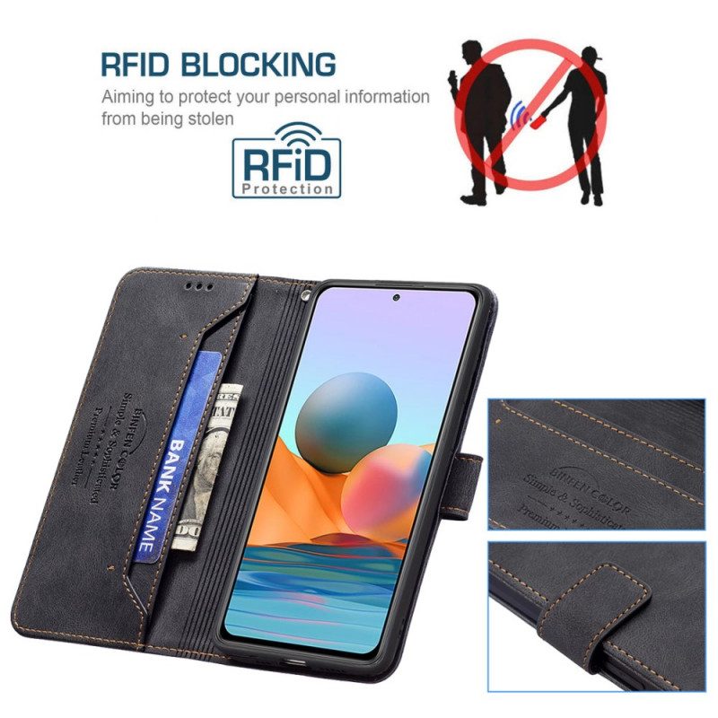 Custodia in pelle Xiaomi Redmi Note 10 Pro Colore Del Contenitore Rfid