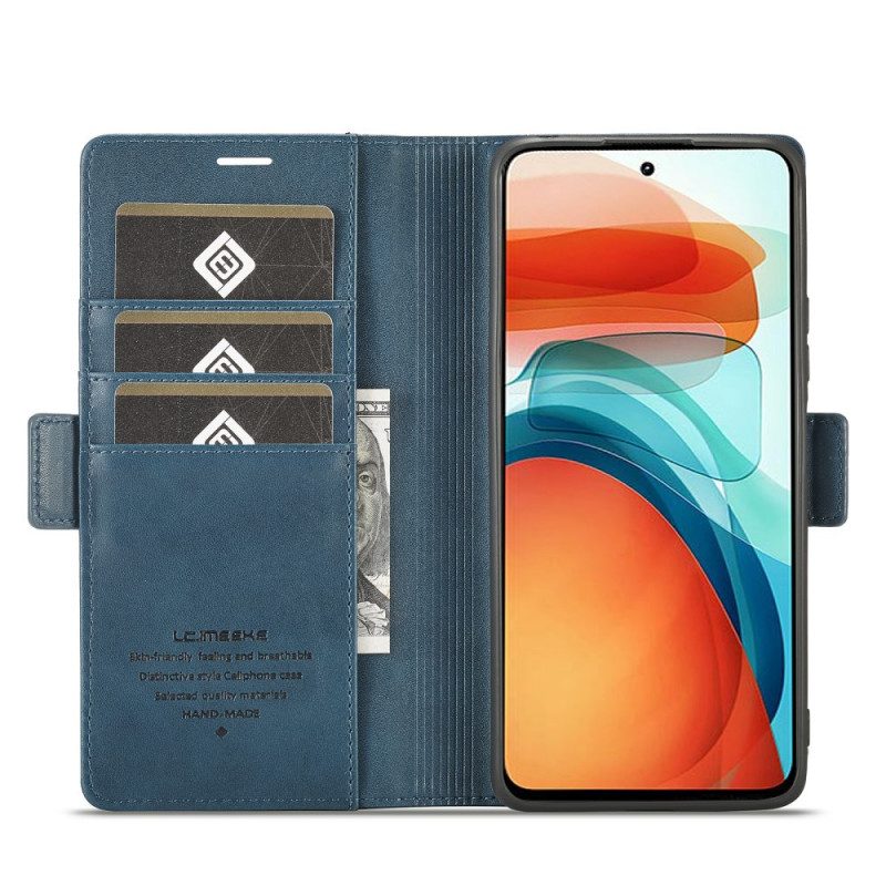 Custodia in pelle Xiaomi Redmi Note 10 Pro Doppia Chiusura Lc.imeeke