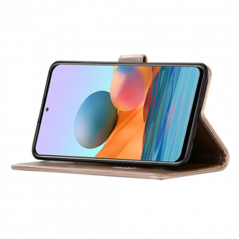 Custodia in pelle Xiaomi Redmi Note 10 Pro Gufo Acchiappasogni Effetto Pelle