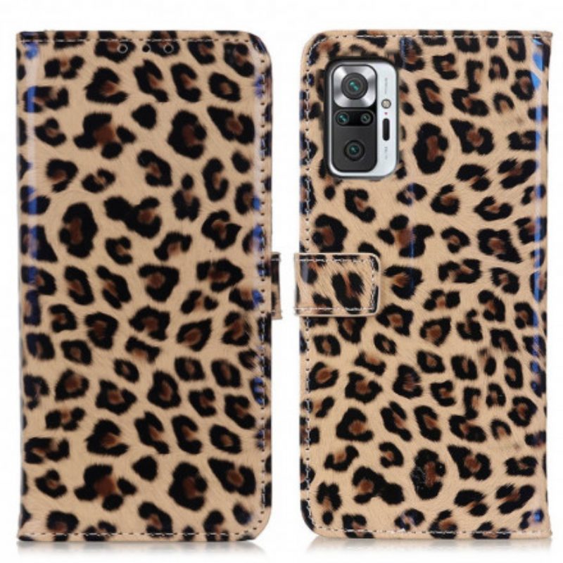 Custodia in pelle Xiaomi Redmi Note 10 Pro Leopardo