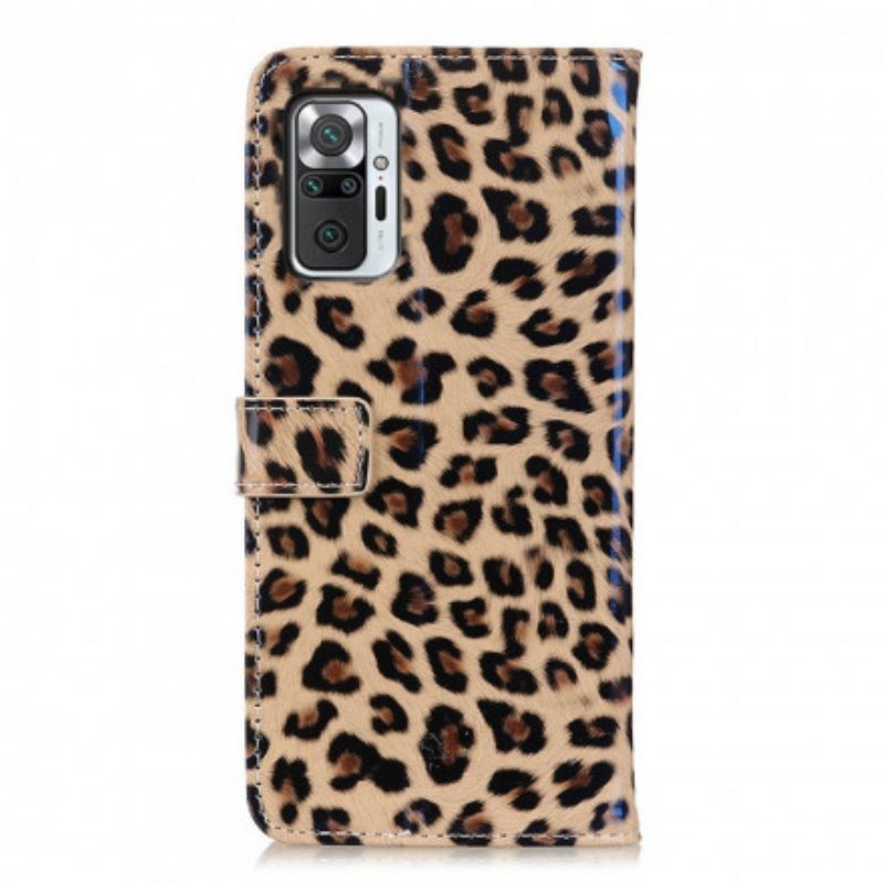 Custodia in pelle Xiaomi Redmi Note 10 Pro Leopardo