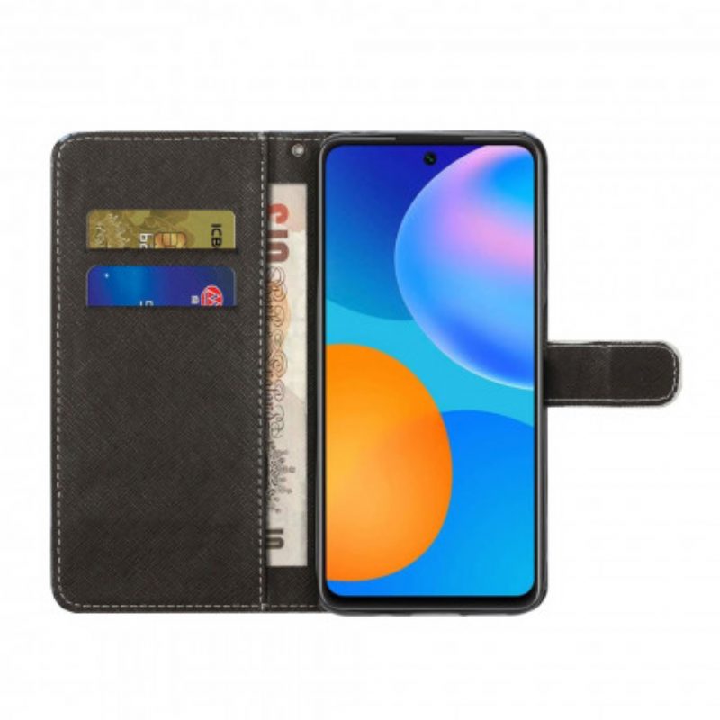 Custodia in pelle Xiaomi Redmi Note 10 Pro Leopardo Con Spalline