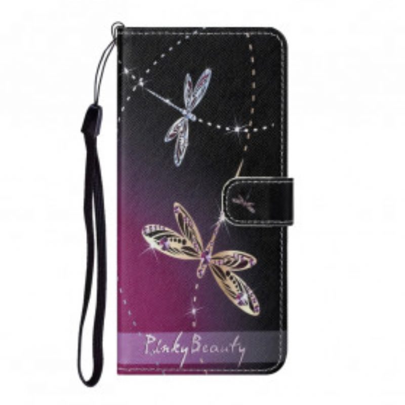 Custodia in pelle Xiaomi Redmi Note 10 Pro Libellule Strappy