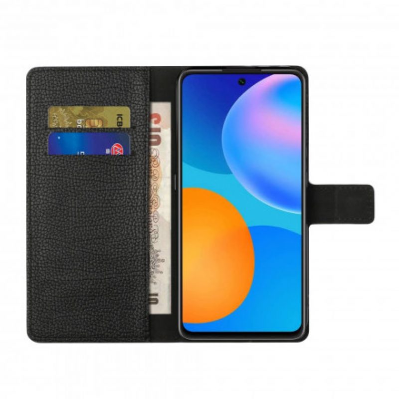 Custodia in pelle Xiaomi Redmi Note 10 Pro Singolo Litchi