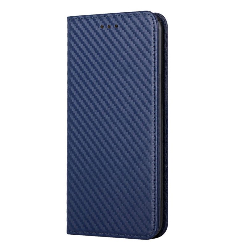 Folio Cover Xiaomi Redmi Note 10 Pro Custodia in pelle Cinturino In Fibra Di Carbonio