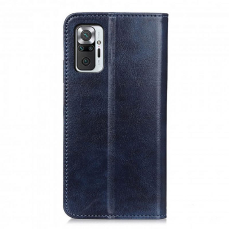 Folio Cover Xiaomi Redmi Note 10 Pro Custodia in pelle Crosta Di Cuoio Litchi