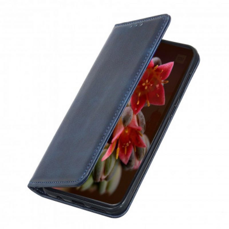 Folio Cover Xiaomi Redmi Note 10 Pro Custodia in pelle Crosta Di Cuoio Litchi