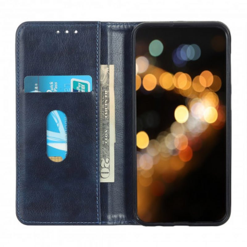 Folio Cover Xiaomi Redmi Note 10 Pro Custodia in pelle Crosta Di Cuoio Litchi