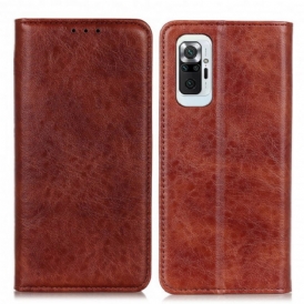 Folio Cover Xiaomi Redmi Note 10 Pro Custodia in pelle Crosta Di Pelle Testurizzata