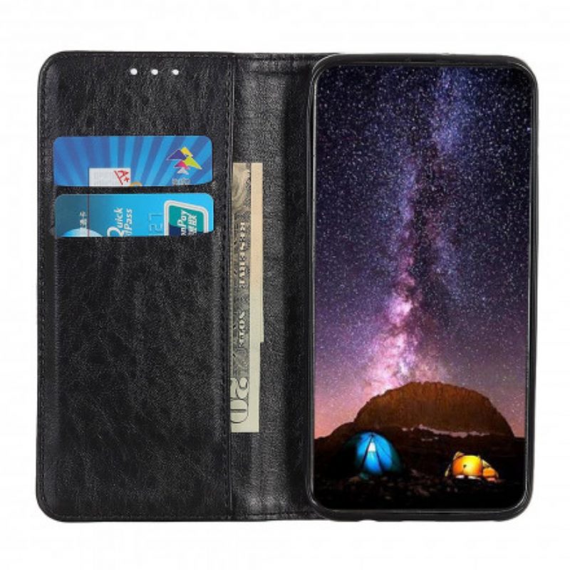 Folio Cover Xiaomi Redmi Note 10 Pro Custodia in pelle Crosta Di Pelle Testurizzata