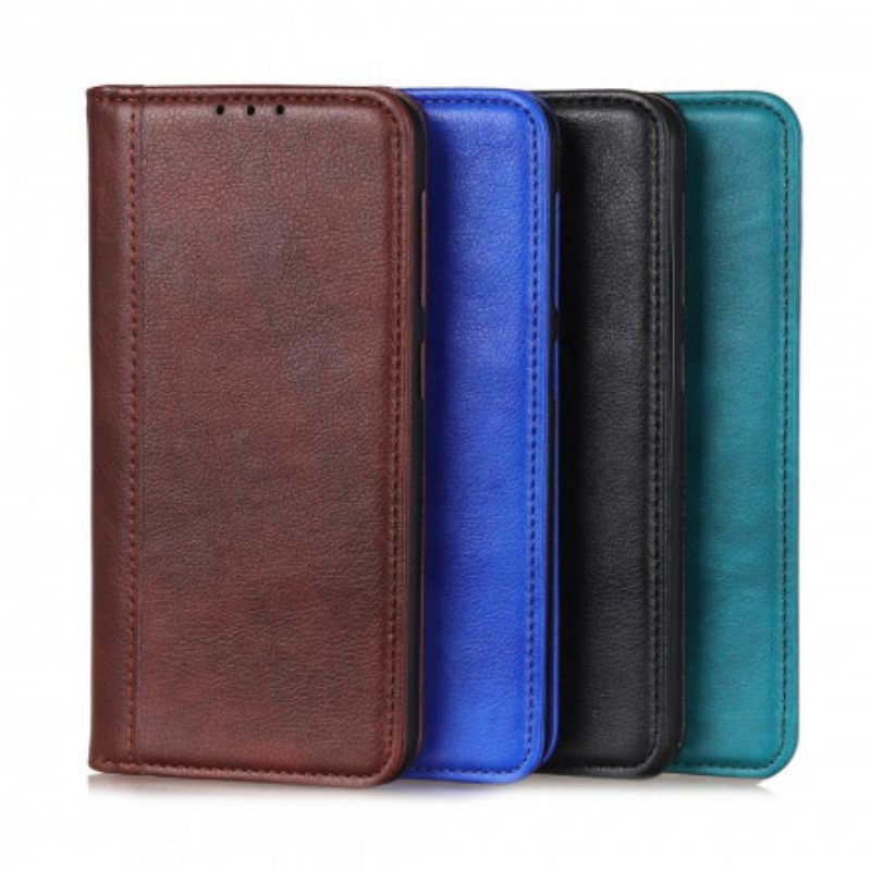 Folio Cover Xiaomi Redmi Note 10 Pro Custodia in pelle Pelle Crosta Litchi