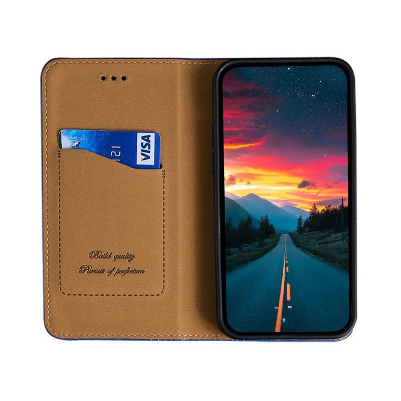 Folio Cover Xiaomi Redmi Note 10 Pro Custodia in pelle Cuciture In Pelle Crosta Litchi