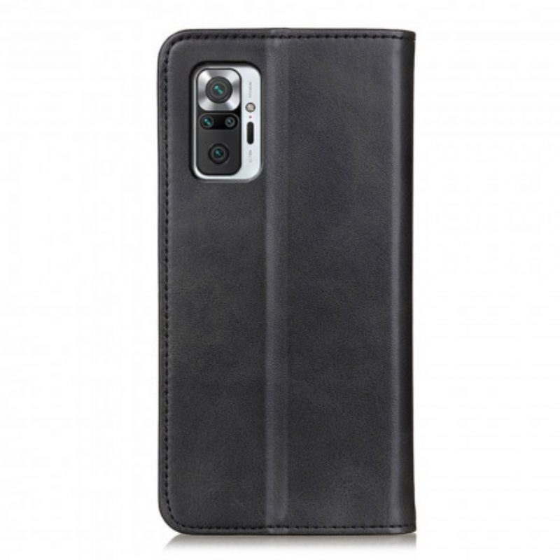 Folio Cover Xiaomi Redmi Note 10 Pro Custodia in pelle Cuoio Spaccato