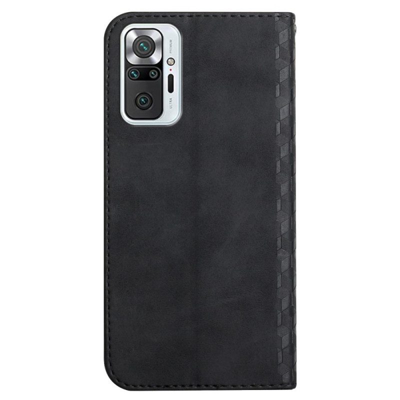 Folio Cover Xiaomi Redmi Note 10 Pro Custodia in pelle Geo Effetto Pelle