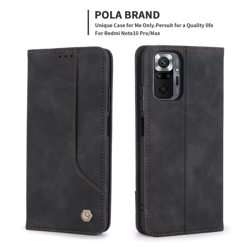 Folio Cover Xiaomi Redmi Note 10 Pro Custodia in pelle Pola Retrò