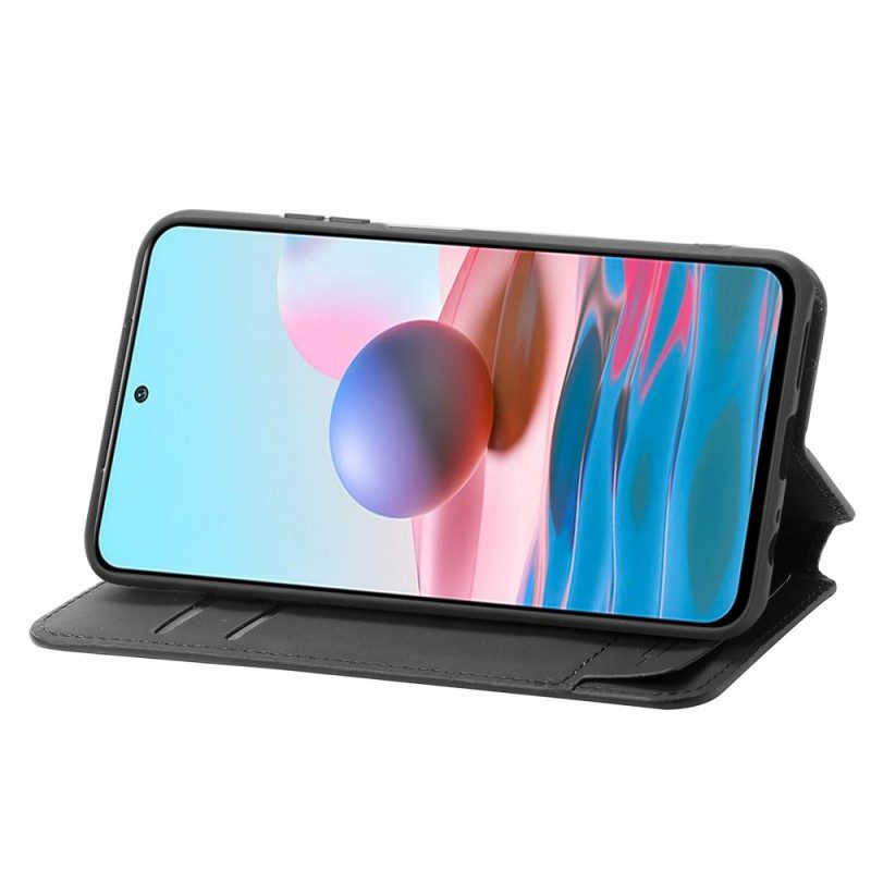 Folio Cover Xiaomi Redmi Note 10 Pro Custodia in pelle Progettazione Caseneo Rfid