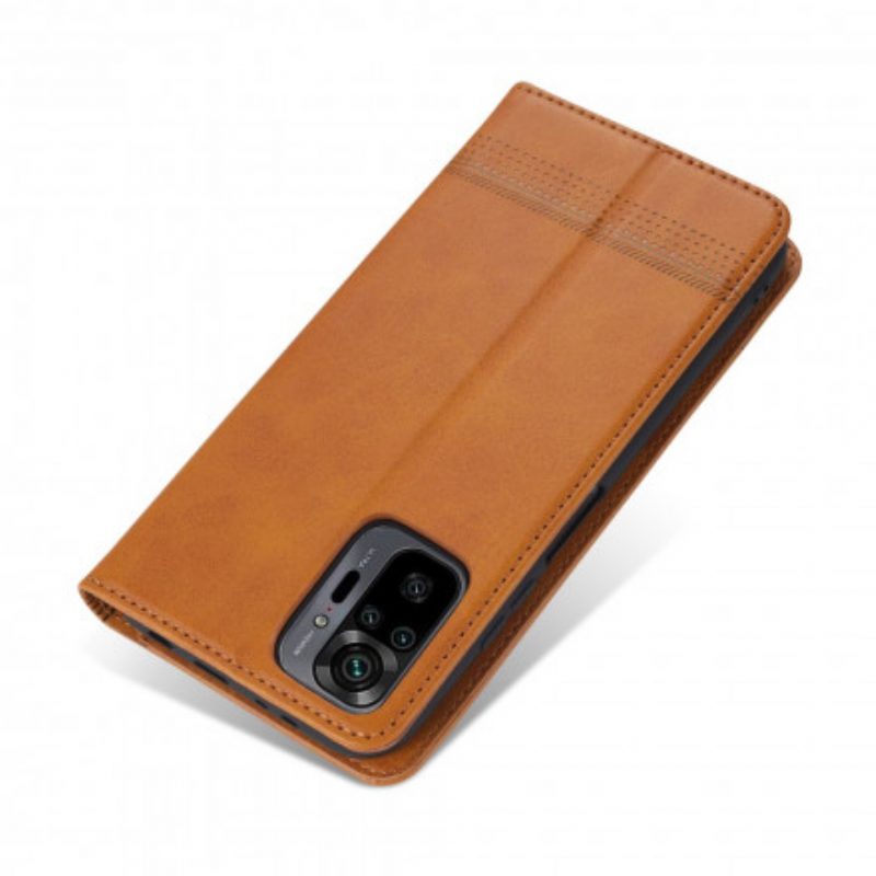 Folio Cover Xiaomi Redmi Note 10 Pro Custodia in pelle Stile In Pelle Azns