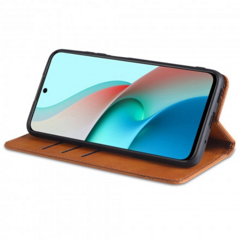 Folio Cover Xiaomi Redmi Note 10 Pro Custodia in pelle Stile In Pelle Azns