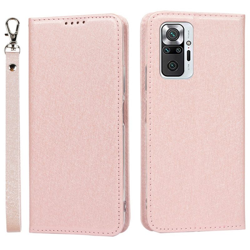 Folio Cover Xiaomi Redmi Note 10 Pro Custodia in pelle Stile In Morbida Pelle Con Cinturino