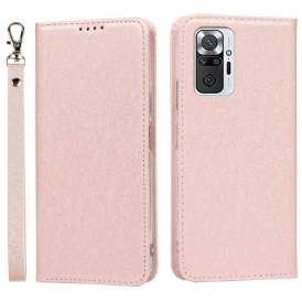 Folio Cover Xiaomi Redmi Note 10 Pro Custodia in pelle Stile In Morbida Pelle Con Cinturino