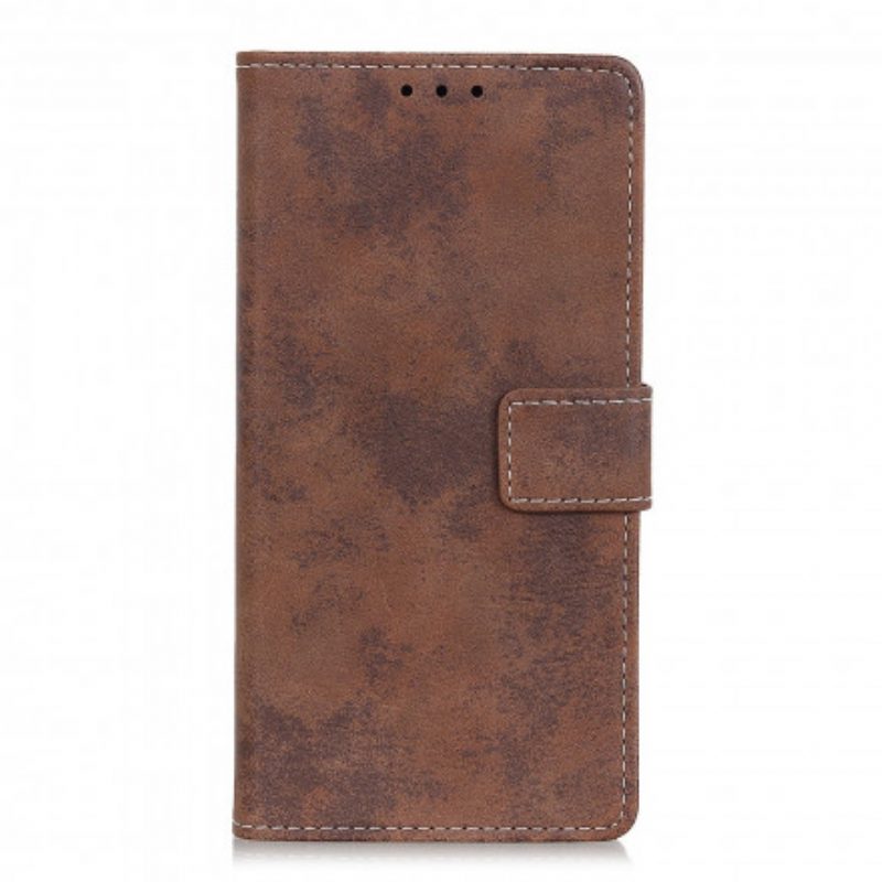 Folio Cover Xiaomi Redmi Note 10 Pro Effetto Pelle Vintage